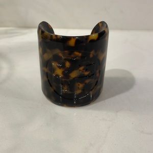 Tortoise resin cuff bracelet